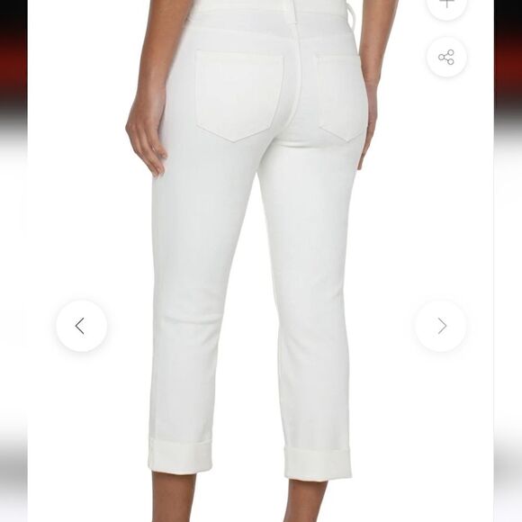 Liverpool Los Angeles CHARLIE CROP WIDE ROLLED CUFF  Size 32 NWT - Picture 4 of 5